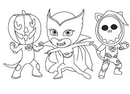 Make your own face mask with this diy design from woman's day. Pj Masks On Halloween Coloring Page Free Printable Coloring Pages For Kids