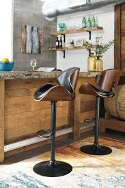 D120530 In By Ashley Furniture In Walker Mn Bellatier Adjustable Height Bar Stool Bar Stools Swivel Bar Stools Modern Bar Stools