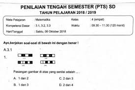 Artikel download buku k13 kelas 3 semester 2 sd/mi revisi 2018 ini adalah untuk melengkapi artikel terdahulu, buku k13 kelas 3 semester 1 sd/mi revisi 2018. Soal Ulangan Pts Matematika Kelas 4 Semester 1 Sekolahdasar Net
