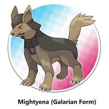 From Honorable Police Dog To The Dark Side Galarian Mightyena Fighting Steel Pokemon Fakemon Galarregion Nintendo G Pokemon Art Art Day Pokemon