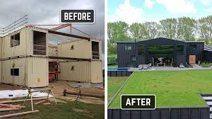 But while houses may seem like the only way to use shipping containers in a residential or commercial real estate setting, the truth is there are more options than you think. Before And After Of House Built With 12 Shipping Containers Ie