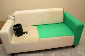Thin layers are very important when it comes to leather. How To Easily Make Over A Sofa With Paint Happiness Is Homemade