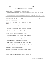 Fun With Personal Pronouns Worksheets Part 2 Pronoun Worksheets Personal Pronouns Personal Pronouns Worksheets