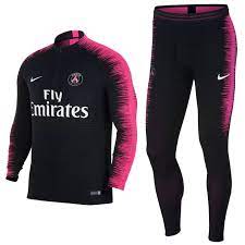 The style features dark grey/navy/red training top and matching training pant. Paris Saint Germain Vaporknit Technical Tracksuit 2018 19 Nike