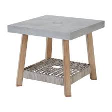Outdoor umbrella side table stand patio bistro table with umbrella hole. Umbrella Hole Outdoor Side Tables Patio Tables The Home Depot