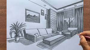 Ib 1 point perspective i teach you stuff. How To Draw A Living Room In 2 Point Perspective Youtube