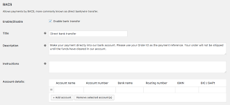 For example, a client can only receive payment in usd in the united states via the ach system, eur in europe via the sepa system, gbp in the united kingdom. Store Expose Direct Bank Transfer Options And Reenable Issue 16630 Automattic Wp Calypso Github