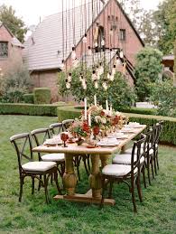 And it just makes people feel a lot more relaxed if things don't look too precious or staged. Elegant Estate Wedding Inspiration Part Ii Rustic Backyard Backyard Wedding Reception Decorations Wedding Backyard Reception