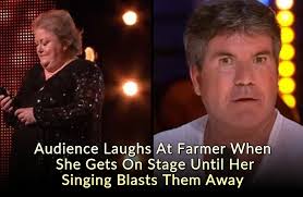 Audience laughs at farmer when she gets