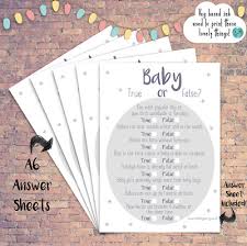 10/04/2021 · start true or false questions and answers here. True Or False Baby Shower Trivia New Boy Girl Favor Sticker Sash Gift 1 99 Picclick Uk