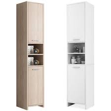 Buy cupboards with shelves and get the best deals at the lowest prices on ebay! Bathroom Cupboard Tall Cabinet Furniture Large Tallboy Storage Unit White Oak Uk Ebay