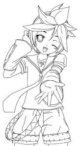 Ver más ideas sobre rin y len kagamine, rin, vocaloid. Len Kagamine Lineart By Legendoffullmetal On Deviantart