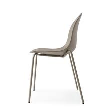 Academy 4 Leg Tubular Base Side Chair Side Chairs Solid Wood Dining Chairs Metal Dining Chairs