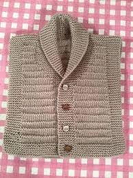 Kahverengi Bogazli Kolsuz Orgu Cocuk Yelegi Modeli Baby Knitting Patterns Orgu Bebek Yelek