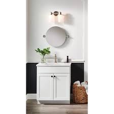 Buy iwell vanity table set with 3 colors lighted mirror, 1 storage cabinet & 2 drawers, dressing makeup table with cushioned stool, gift for mom, girl, women, dresser desk for bedroom, bathroom white: Diamond Now Arcadia 30 In White Bathroom Vanity Cabinet In The Bathroom Vanities Without Tops Department At Lowes Com