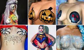 Glitter boobs get a brand new makeover for Halloween | Daily Mail Online