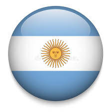 Justo en medio de la bandera hay un sol amarillo. Argentinian Flag Button Stock Illustration Illustration Of Argentinian 118959678