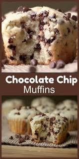 Moist Fluffy Chocolate Chip Muffin Recipe Chocolate Chip Muffin Recipe Chocolate Chip Muffins Desserts