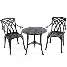 Special Offers Cheap Nuu Garden Outdoor 3 Piece Cast Aluminum Patio Bistro Set With 26 Round Tabl Iron Patio Furniture Wood Patio Furniture Patio Furnishings