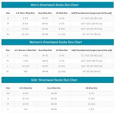 Detailed Smart Wool Sock Size Chart Smartwool Womens Birkie