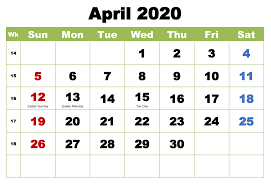 Welcome back wiki calendar family! Usa April 2020 Federal Holidays Calendar Holiday Calendar Federal Holiday Calendar Monthly Calendar Template