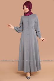 Dugmeli Mevlana Pardesu Pd4121 S Gri Basortusu Modasi Moda Stilleri The Dress