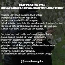 Mama curhat tentang masalahnya dengan papa, sudah lebih dari enam bulan mama tidak berhubungan badan dengan papa. Suamiku Surgaku Suamikusurgaku Apabila Terjadi Konflik Antara Perintah Orang Tua Dan Kewajiban Menafkahi Istri Dalam Segi Makan Pakaian Dan Rumah Maka Yang Harus Didahulukan Adalah Kewajiban Pada Istri Karena Perintah