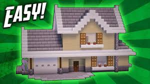 Minecraft How To Build A Suburban House Tutorial Youtube Easy Minecraft Houses Minecraft Starter House Minecraft Modern