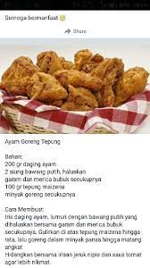 Ayam Goreng Tepung Resep Masakan Resep Makanan Ide Makanan