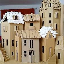 Cardboard Nativity Scene For This Night Is In Half I Ve Done The Base Of This Now Just Think About The Material I M Going To Use Puponelandia Christmashou