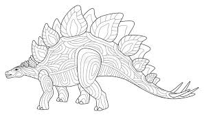Dinosaur tyrannosaurus rex tracing picture. Vector Stegosaurus Dinosaur Adult Coloring Book Stock Vector Illustration Of Jurassic Stegosaur 170596103