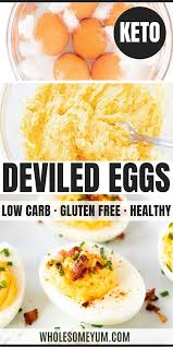 Easy Keto Deviled Eggs Recipe With Bacon Keto Deviled Eggs Deviled Eggs Recipe Bacon Recipes