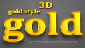 ستايلات للفوتوشوب ذهبي ثلاثي الأبعاد 3d gold style gold style tech company logos company logo