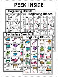 Beginning Blends Phonics Charts