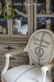 A French Chair A Grain Sack And A Stencil Painted French Style Furniture French Chairs French Country Chairs
