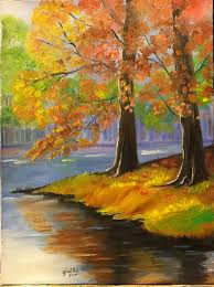 Sonbahar 30x40 Cm Tuval Uzeri Yagli Boya Aralik 2017 Resim Resimler Tablolar