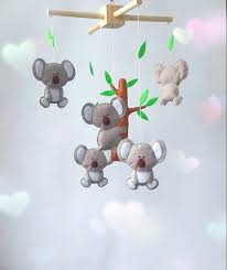 Koala Felt Baby Mobile Nursery Crib Mobile Boy Nursery Girl Crib Mobile Koala Bear Crib Mobile Nur Crib Mobile Boy Baby Boy Nursery Bedding Boy Nursery Bedding
