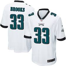 Mens Nike Philadelphia Eagles 33 Ron Brooks Game White Nfl