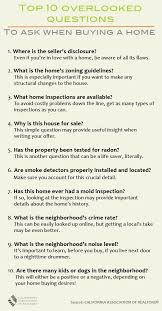 Top 10 Overlooked Questions To Ask When Buying A Home C A R One Cool Thing Home Buying This Or That Questions Home Buying Process