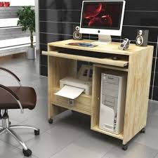 میز رایانه کوچک چوبی چرخ دار 2002 Small Computer Desk Small Computer Table Computer Desk Design