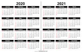 Customise and print calendar 2021 : Free 2020 And 2021 Calendar Printable