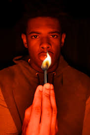 Caught in the flames