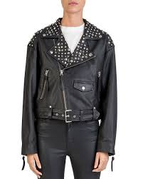 The Kooples Studded Leather Moto Jacket Women Bloomingdale S Womens Moto Jacket Leather Moto Jacket Moto Jacket