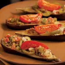 Stuffed Eggplant Recipe Food Recipes Eggplant Recipes Vegetarian Recipes