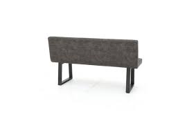 Armless upholstered bench with back. Compact Earth Backrest Dining Bench Furniture Village