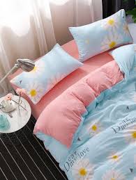 Sunflower Print Duvet Cover Set Shein Sheinside Yatak Odalari Yatak