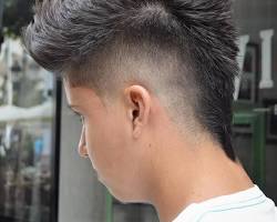 Image of V haircut with mohawk for young men