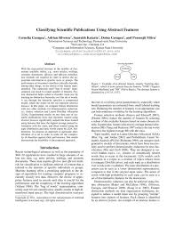 The best way to become a professional is to learn from experts. Classifying Scientific Publications Using Abstract Features Unt Digital Library