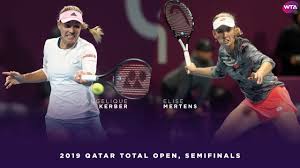 Follow the tennis match between elise mertens and karolína plíšková live with eurosport. Angelique Kerber Vs Elise Mertens 2019 Qatar Total Open Semifinals Wta Highlights Youtube