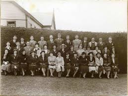 Ex pupils from Weston School at a reunion.?